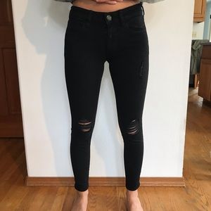 American Eagle Distressed Black Jeans